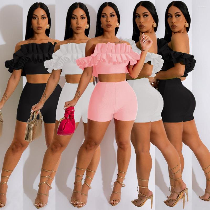 Women's Tracksuits Strapless Ruffle Tops Women 2 Piece Set High Waist Zipper Shorts 2023 Summer Tracksuit Sexy Casual Two Short Sets, Black
Women's Tracksuits Strapless Ruffle Tops Women 2 Piece Set High Waist Zipper Shorts 2023 Summer Tracksuit Sexy Casual Two Short Sets, Black