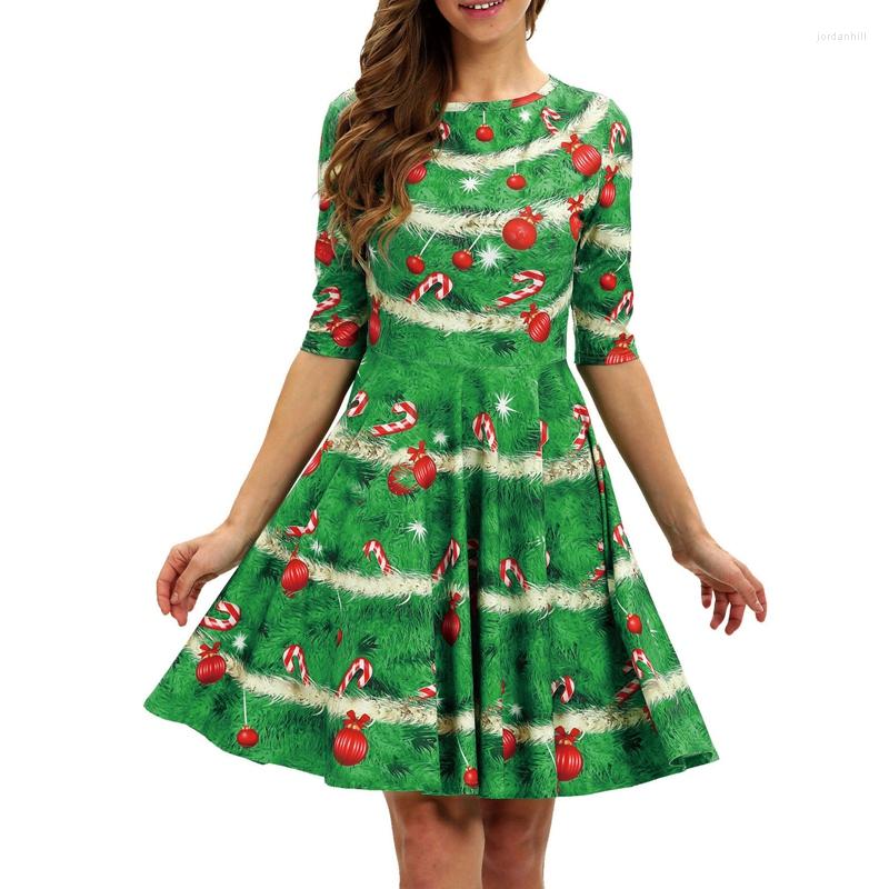 Party Dresses Autumn Christmas Slim Sleeve Dress Ladies Print Cartoon Casual Midi Vestidos Robe, Red
Party Dresses Autumn Christmas Slim Sleeve Dress Ladies Print Cartoon Casual Midi Vestidos Robe, Red