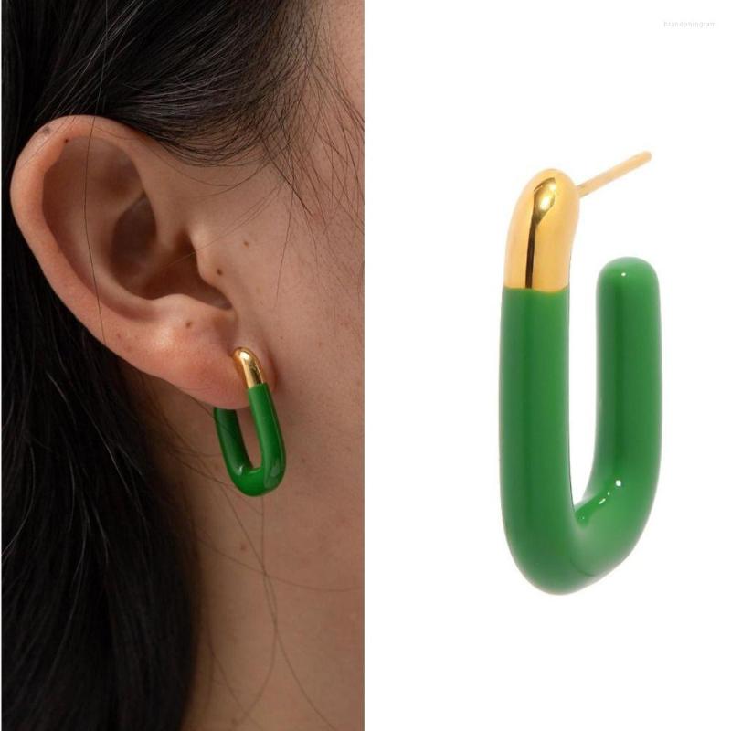 Hoop Earrings Design Holiday Summer Stainless Steel Enameled Rectangle Ear Studs Y2K Jewelry Women
Hoop Earrings Design Holiday Summer Stainless Steel Enameled Rectangle Ear Studs Y2K Jewelry Women