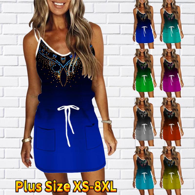 Casual Dresses Female Sexy Dress Retro Sleeveless Skirt Women's Daily Street V-neck Design Printing Slim Summer Elegant Short, 20615blue
Casual Dresses Female Sexy Dress Retro Sleeveless Skirt Women's Daily Street V-neck Design Printing Slim Summer Elegant Short, 20615blue