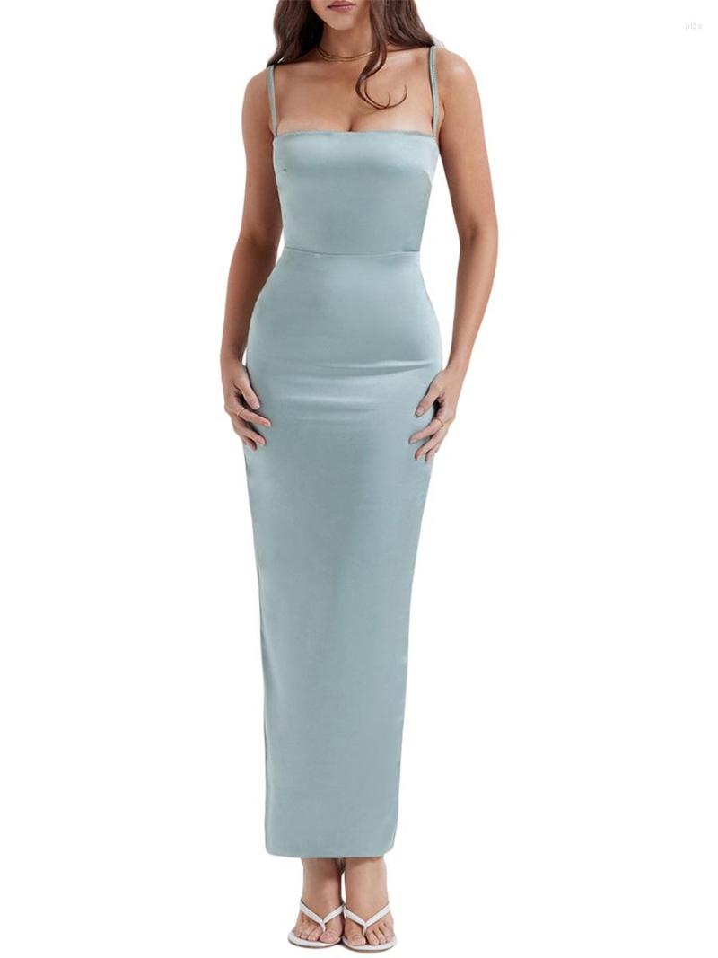 Casual Dresses Women' Summer Long Skinny Sling Dress Solid Color Sleeveless Backless Split, White
Casual Dresses Women' Summer Long Skinny Sling Dress Solid Color Sleeveless Backless Split, White