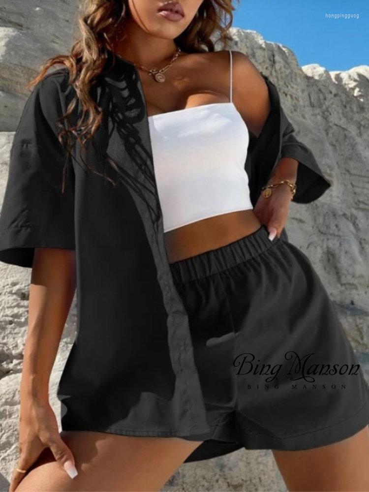 Women' T Shirts Summer 2-Piece Women' Jacket Shorts Set Solid Youth Style Split Elastic Waist Comfortable Daily Clothing, Beige
Women' T Shirts Summer 2-Piece Women' Jacket Shorts Set Solid Youth Style Split Elastic Waist Comfortable Daily Clothing, Beige
