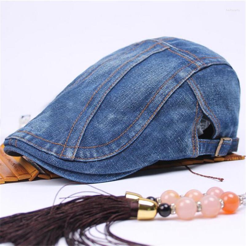 Berets 2023 Fashion Gatsby Sboy Jeans Cap Men Denim Hat Golf Driving Flat Cabbie Unisex Men's Duckbill Male, Light blue 1
Berets 2023 Fashion Gatsby Sboy Jeans Cap Men Denim Hat Golf Driving Flat Cabbie Unisex Men's Duckbill Male, Light blue 1