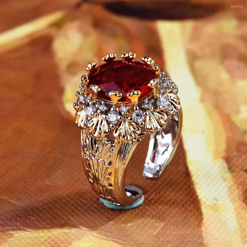 Cluster Rings Vintage Brushed Textured 14K Gold Carving Process Open Ring Box For Women Anillos De Ruby Gemstone Bizuteria Females
Cluster Rings Vintage Brushed Textured 14K Gold Carving Process Open Ring Box For Women Anillos De Ruby Gemstone Bizuteria Females