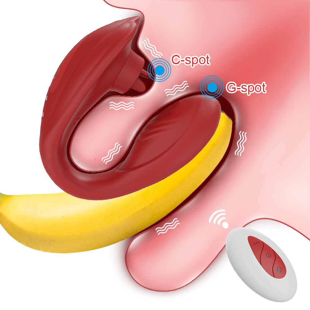 Vibrators Remote Control Butterfly Vibrator for Couples with Tongue Licking Wireless Clitoris Stimulator Sex Toys Adult Goods for Women 230413