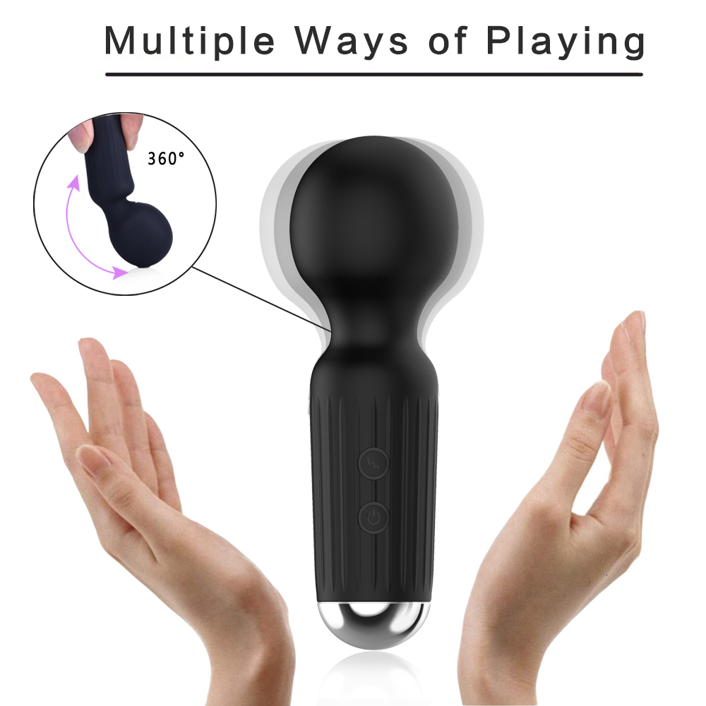 Vibrators Magic Powerful Handheld Clit Clitoris Stimulation Adult Personal Silicone Sex Toy Mini Cute Av Wand Massager for Women Female 230413