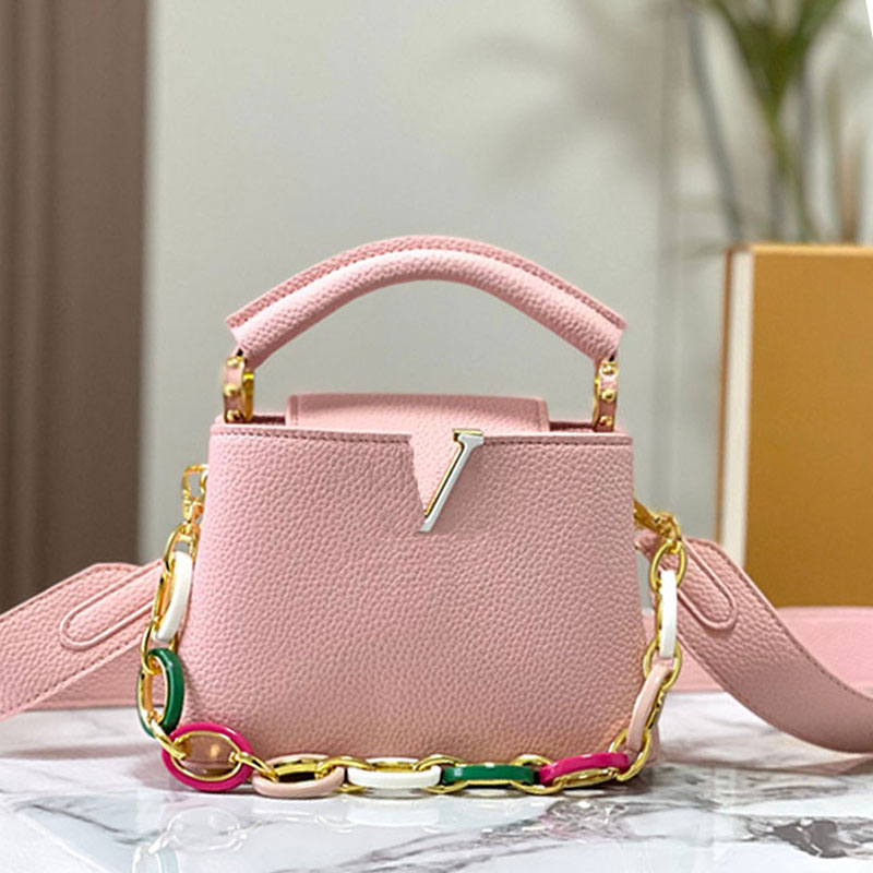 Sunshine Totes Bag Crossbody Bag Women Shopping Handbag Colored Resin Chain Interlocking Detachable Strap Genuine Leather Metal Letter Large Capacity Tote Pocket, #4
Sunshine Totes Bag Crossbody Bag Women Shopping Handbag Colored Resin Chain Interlocking Detachable Strap Genuine Leather Metal Letter Large Capacity Tote Pocket, #4