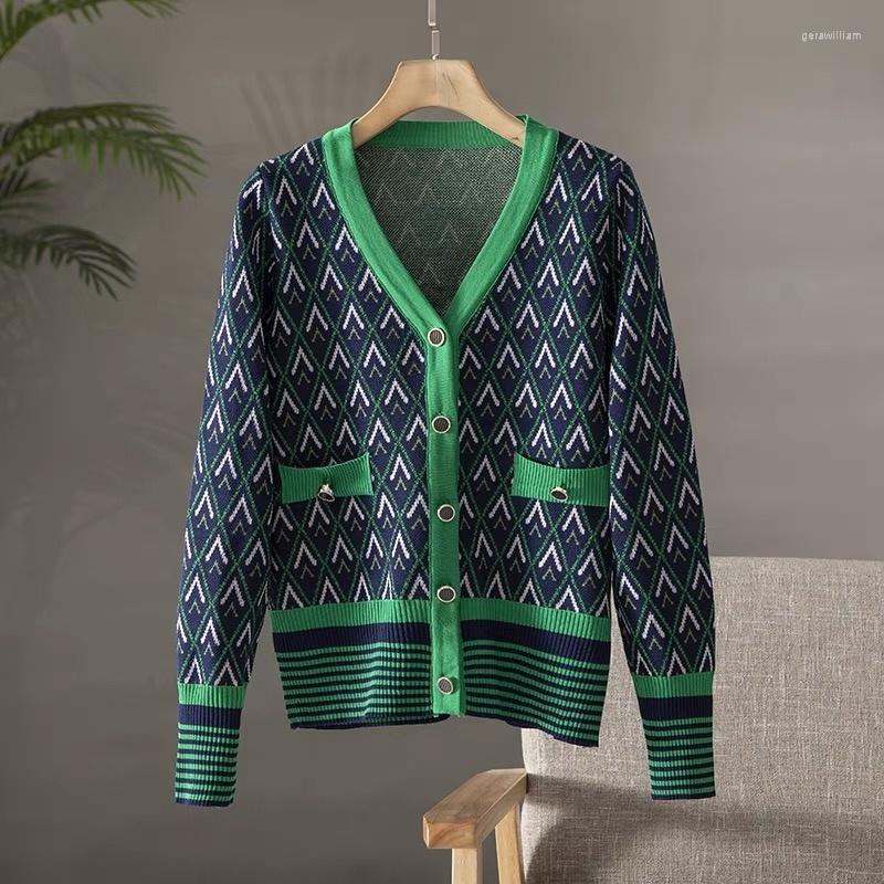 Women's Knits Women Elegant Green Diamond Pattern Cardigan Vintage Jumper 2023 Autumn Long Sleeve Loose Crop Knitted
Women's Knits Women Elegant Green Diamond Pattern Cardigan Vintage Jumper 2023 Autumn Long Sleeve Loose Crop Knitted