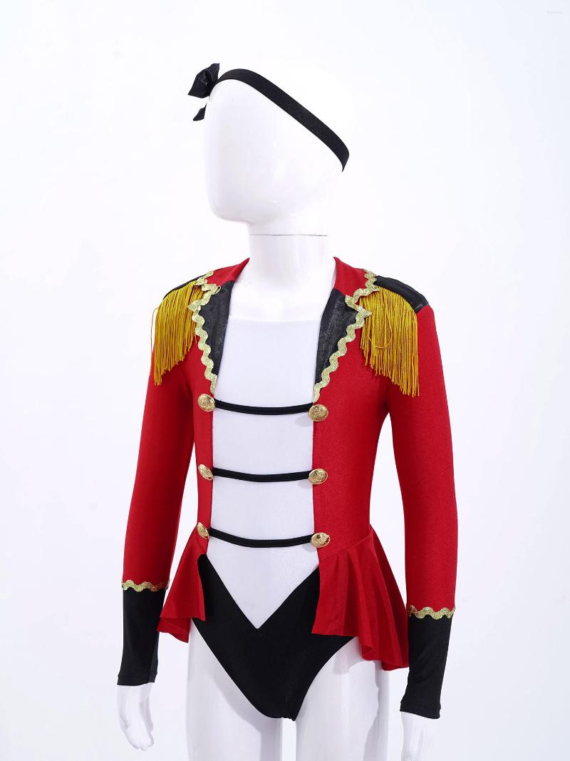 Jackets Fashion Kids Girls Circus Role Play Costume Soft Long Sleeves Color Contrast Patchwork Tassel Buttons Adorned Jumpsuit With Tie, Black
Jackets Fashion Kids Girls Circus Role Play Costume Soft Long Sleeves Color Contrast Patchwork Tassel Buttons Adorned Jumpsuit With Tie, Black