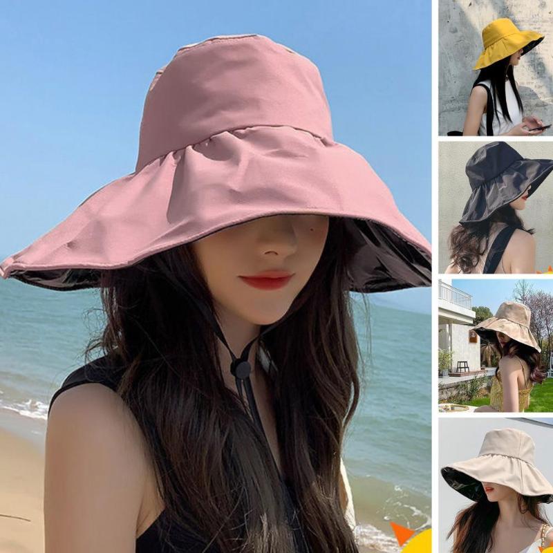 Wide Brim Hats Round Dome Women Fisherman Hat Vinyl Lining Sunscreen Ruffle Sun Breathable Dressing Up Bucket, Black
Wide Brim Hats Round Dome Women Fisherman Hat Vinyl Lining Sunscreen Ruffle Sun Breathable Dressing Up Bucket, Black