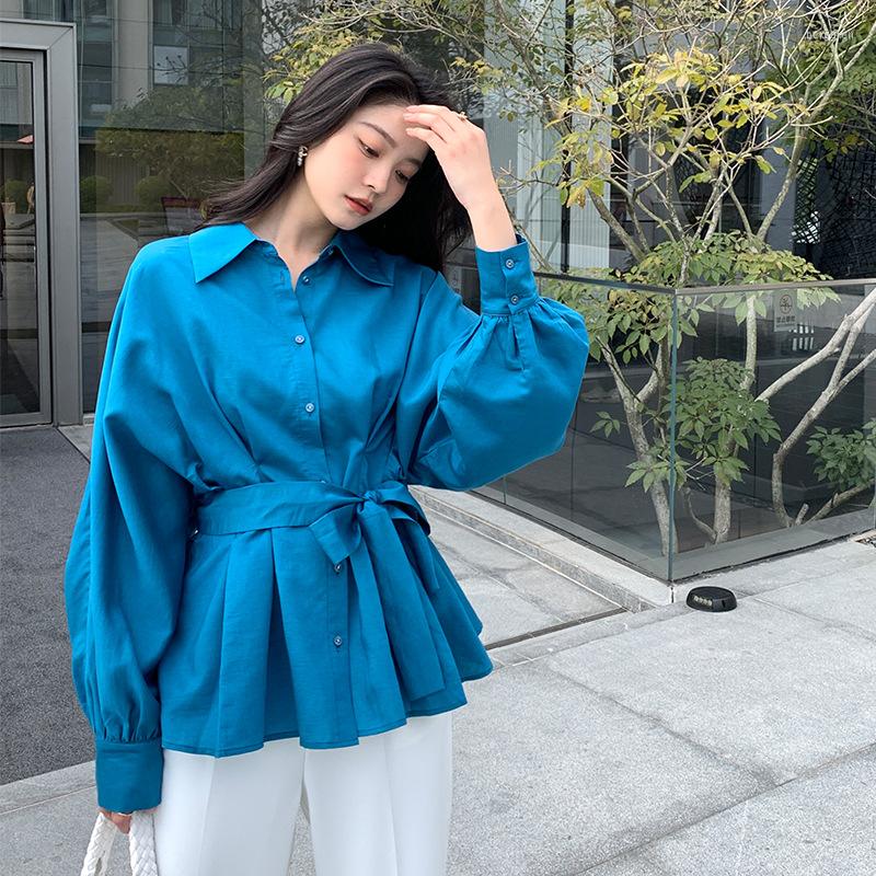 Women' Blouses Lace-up Shirt Women Blue Blouse 2023 Spring Belt Drop Shoulder Long Sleeves Daily Commuting Slim Top Casual White Shirts
Women' Blouses Lace-up Shirt Women Blue Blouse 2023 Spring Belt Drop Shoulder Long Sleeves Daily Commuting Slim Top Casual White Shirts
