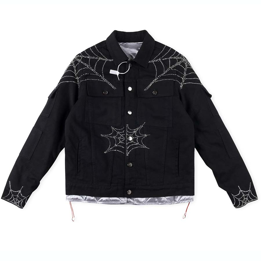 Denim Jacket Jeans Rhinestone Outwears Suprior Men's Fashion Removable Coats Casual Outwear Tops, Red
Denim Jacket Jeans Rhinestone Outwears Suprior Men's Fashion Removable Coats Casual Outwear Tops, Red