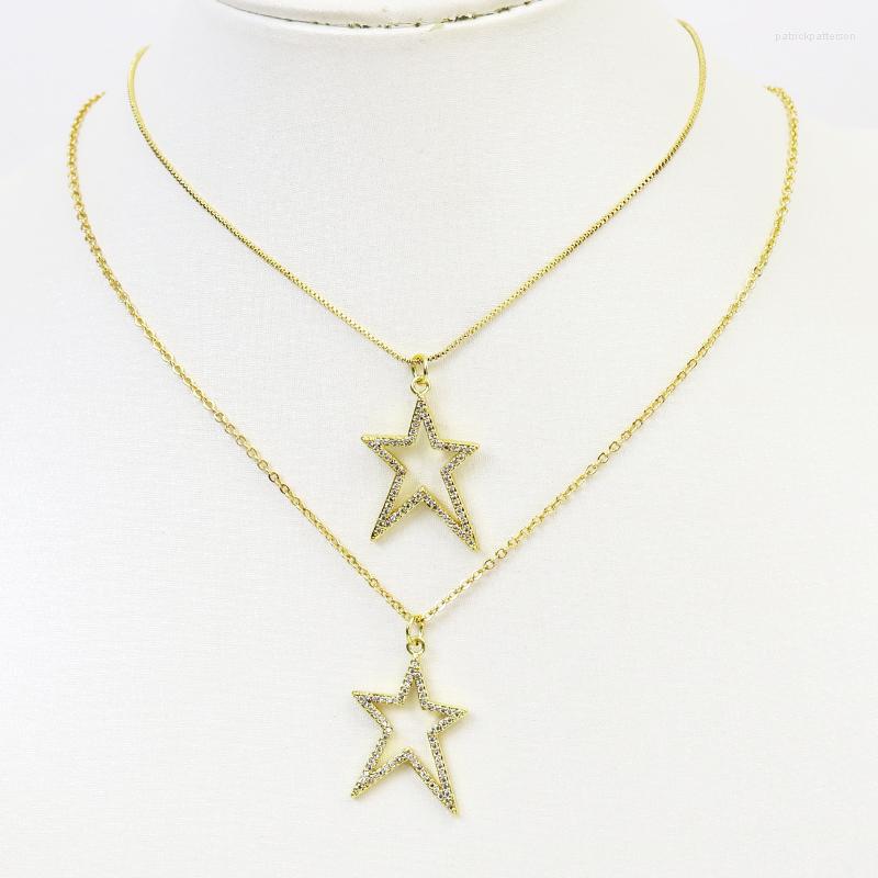 Pendant Necklaces 10 Pcs Zircon Eyes Necklace 18k Gold Plated Jewelry 7697