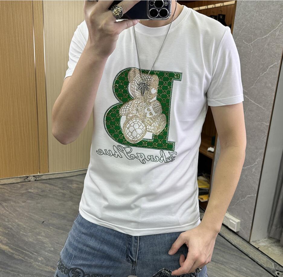 Men's T-Shirts Designer 2023 Summer New Men's Short Sleeve T-shirt Cartoon Little Bear Round Neck Half Sleeve Shirt Silky Cotton T-shirt Fashion, W2
Men's T-Shirts Designer 2023 Summer New Men's Short Sleeve T-shirt Cartoon Little Bear Round Neck Half Sleeve Shirt Silky Cotton T-shirt Fashion, W2