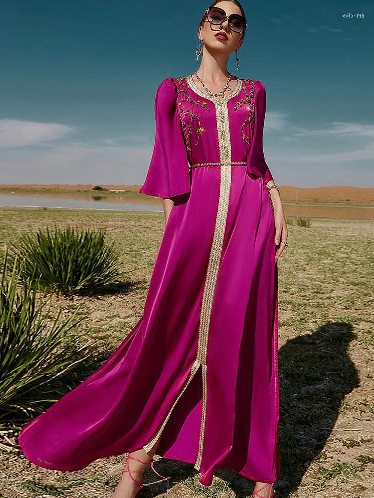 Ethnic Clothing Ramadan Rhinestone Arabic Kaftan Women Moroccan Party Evening Caftan Satin Long Dress Muslim Arab Dubai Abaya Wedding
Ethnic Clothing Ramadan Rhinestone Arabic Kaftan Women Moroccan Party Evening Caftan Satin Long Dress Muslim Arab Dubai Abaya Wedding