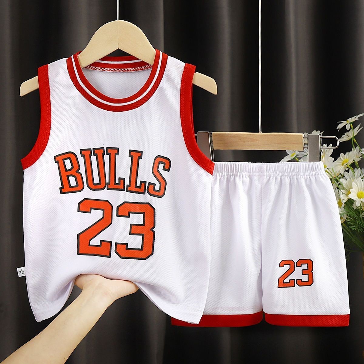 Clothing Sets Kids Summer Quickdrying Basketball Sportswear Short Sleeve TshirtsVestShort Pants 2pcs Suits 412 Years Boys Girls Clothes 230413