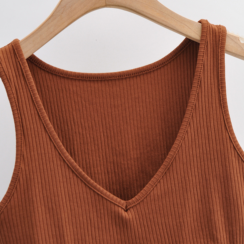 Camisoles Tanks Wixra Women Fashion Tank Deep V-Neck Knitted Slim Sleeveless Patchwork Sexy Lady Summer Navel Top 230413