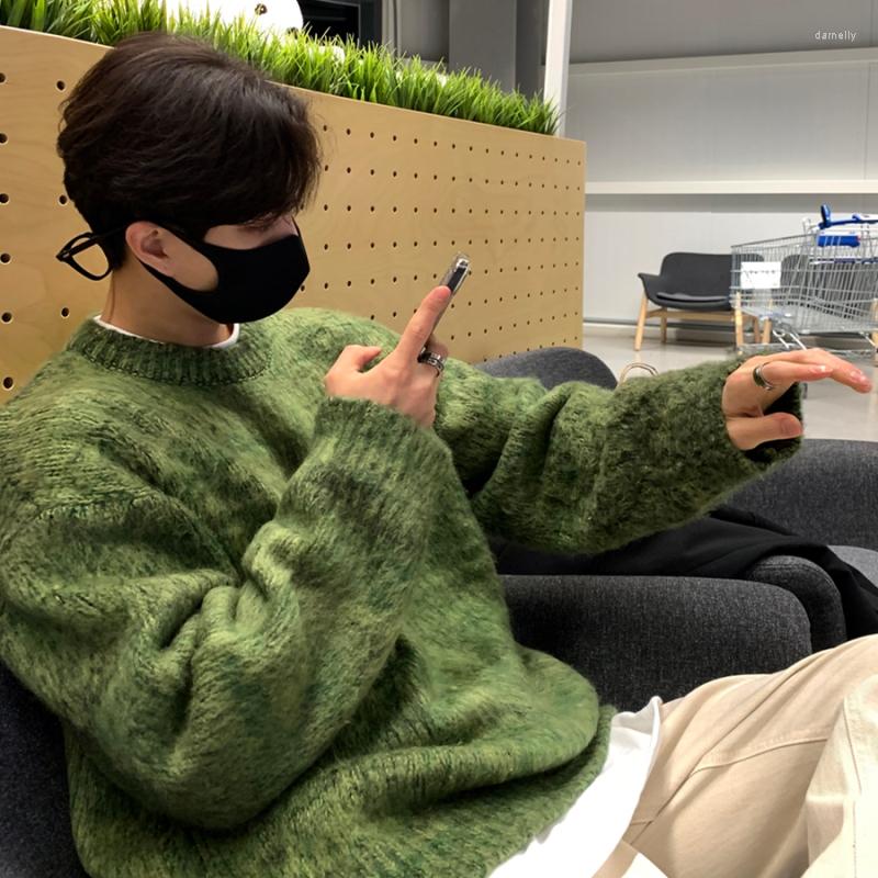 Men's Sweaters 2023 Winter Men's Fashion In Warm Knitting Green/Black Color Loose Pullover Long Sleeve Wool Sweater Clothes High-quality
Men's Sweaters 2023 Winter Men's Fashion In Warm Knitting Green/Black Color Loose Pullover Long Sleeve Wool Sweater Clothes High-quality