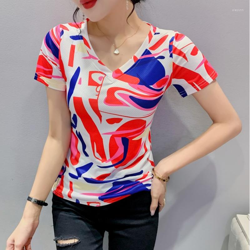 Women's T Shirts Summer 3d Printed Shirt Women V-neck Sexy Tight Basic T-shirt Female Korean Style Thin Mesh Womens Tshirt Short Sleeve, Picture color
Women's T Shirts Summer 3d Printed Shirt Women V-neck Sexy Tight Basic T-shirt Female Korean Style Thin Mesh Womens Tshirt Short Sleeve, Picture color