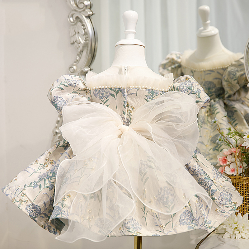 Girl's Dresses Infant Baby Girl Dress Tulle Baptism Dresses for Girls 1st Year Birthday Beading Lace Appliqued Party Wedding Prom Kids Clothes 23