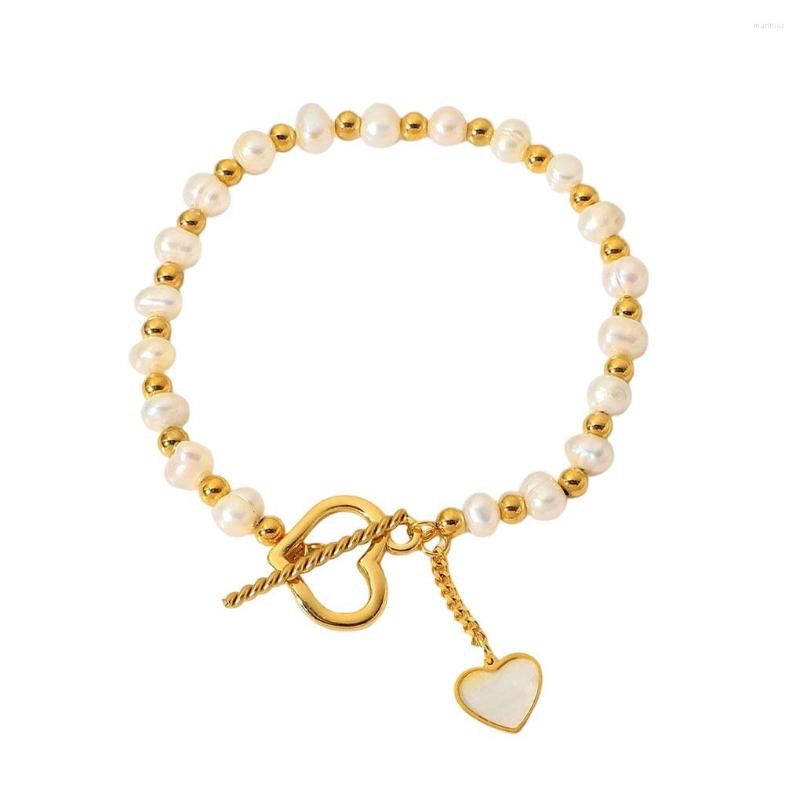 Strand Bracelet Golden Pearl Beaded Baroque Chain Bracelets Fadeproof Easy Matching Fashion Jewelry Women Birthday Gift
Strand Bracelet Golden Pearl Beaded Baroque Chain Bracelets Fadeproof Easy Matching Fashion Jewelry Women Birthday Gift