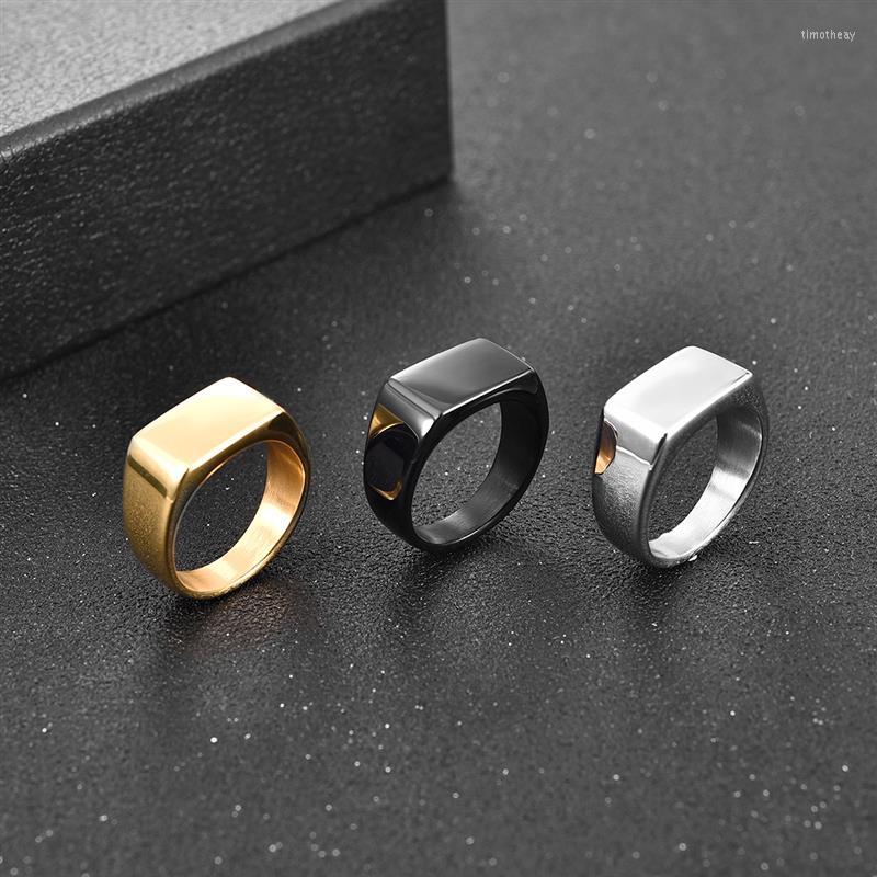 Cluster Rings Fashion Men Ring Stainless Steel Simple Style Black Golden Silver Color Square Charm Hiphop Male Jewelry Party Gift
Cluster Rings Fashion Men Ring Stainless Steel Simple Style Black Golden Silver Color Square Charm Hiphop Male Jewelry Party Gift