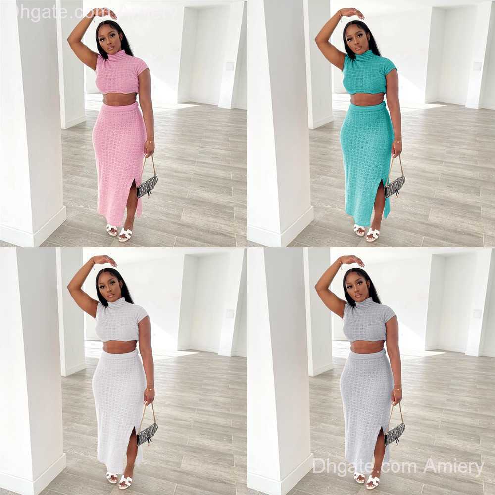 2023 Clothing Summer Tracksuits Skirt Set Solid High Neck Short Sleeve T Shirt Open Button Split Long Dress Casual Two Piece Skirts Sets, White
2023 Clothing Summer Tracksuits Skirt Set Solid High Neck Short Sleeve T Shirt Open Button Split Long Dress Casual Two Piece Skirts Sets, White