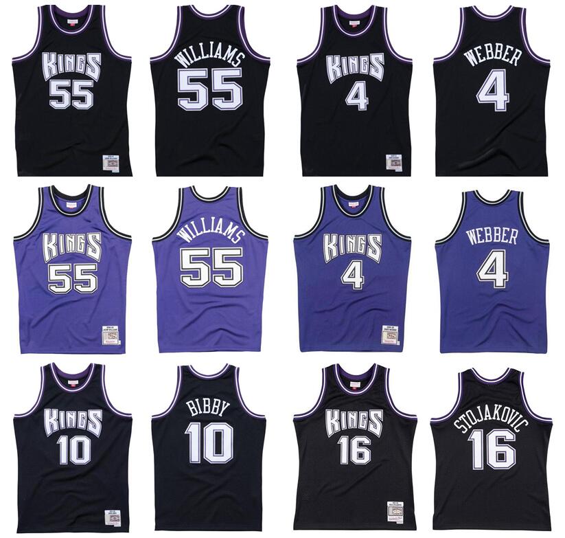 Jason Williams #55 Basketball jerseys Chris Webber #4 Mike Bibby #10 S-XXL Mitchell & Ness white blue Men Women kids city jersey, With logo
Jason Williams #55 Basketball jerseys Chris Webber #4 Mike Bibby #10 S-XXL Mitchell & Ness white blue Men Women kids city jersey, With logo