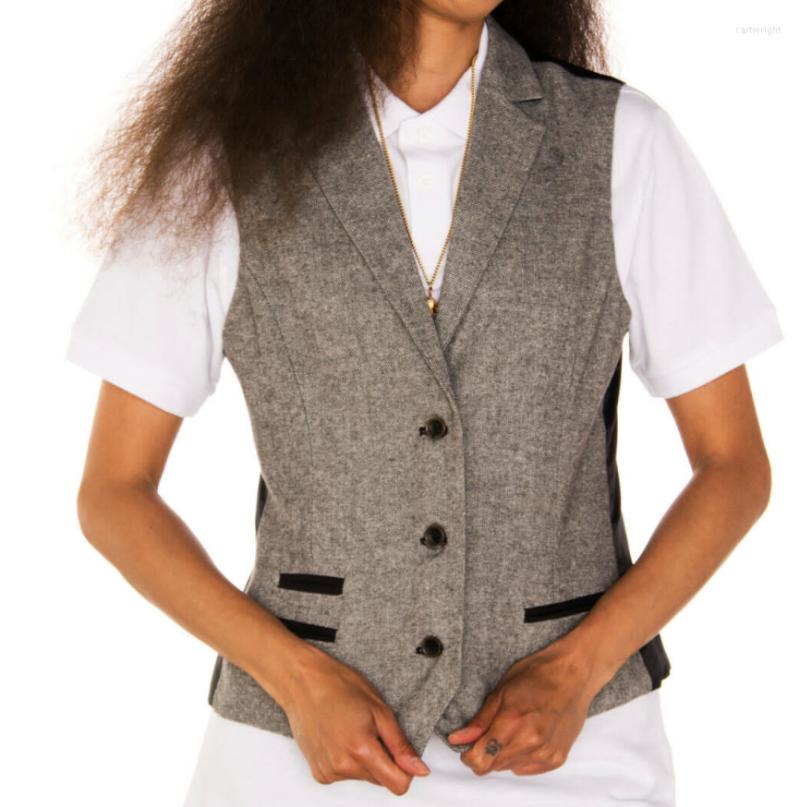 Women' Vests Elegant Women Suit Vest Ol V Neck Tank Top 3 Button Business Professional Sleeveless Jacket Retro Herringbone Tweed Waistcoat, As shown
Women' Vests Elegant Women Suit Vest Ol V Neck Tank Top 3 Button Business Professional Sleeveless Jacket Retro Herringbone Tweed Waistcoat, As shown