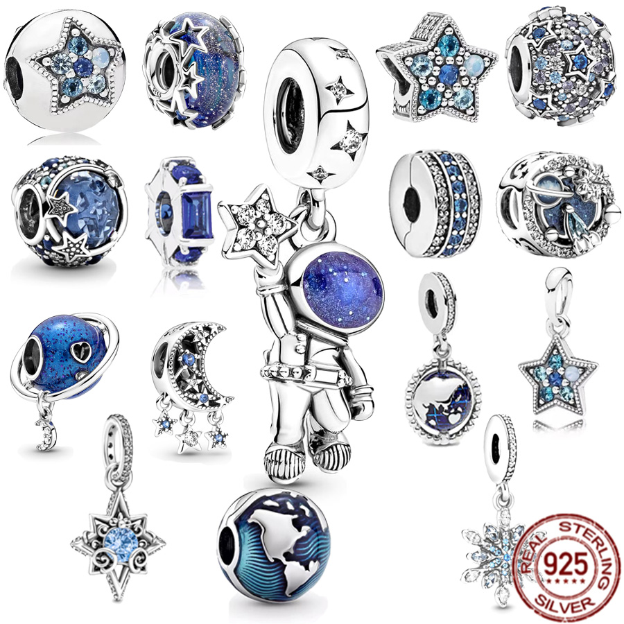 925 Sterling Silver Pandora Charm Blue Astronaut Galaxy Star Balls Are Suitable for Primitive Ladies Bracelet Necklace DIY Jewelry Free Delivery
925 Sterling Silver Pandora Charm Blue Astronaut Galaxy Star Balls Are Suitable for Primitive Ladies Bracelet Necklace DIY Jewelry Free Delivery