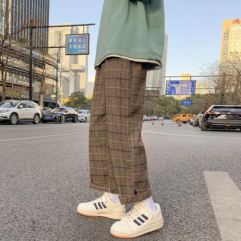 Men's Pants Spring And Autumn Cotton Plaid Men's Fashion Retro Casual Men Streetwear Korean Loose Straight Wide Leg Mens, Dark grey
Men's Pants Spring And Autumn Cotton Plaid Men's Fashion Retro Casual Men Streetwear Korean Loose Straight Wide Leg Mens, Dark grey