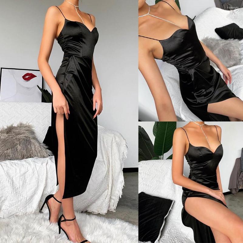 Casual Dresses 2023 Evening Dress Summer Satin Tight Color Women Sexy Sling High Slit Fashion Long Skirt Party Club Ladies, Black
Casual Dresses 2023 Evening Dress Summer Satin Tight Color Women Sexy Sling High Slit Fashion Long Skirt Party Club Ladies, Black
