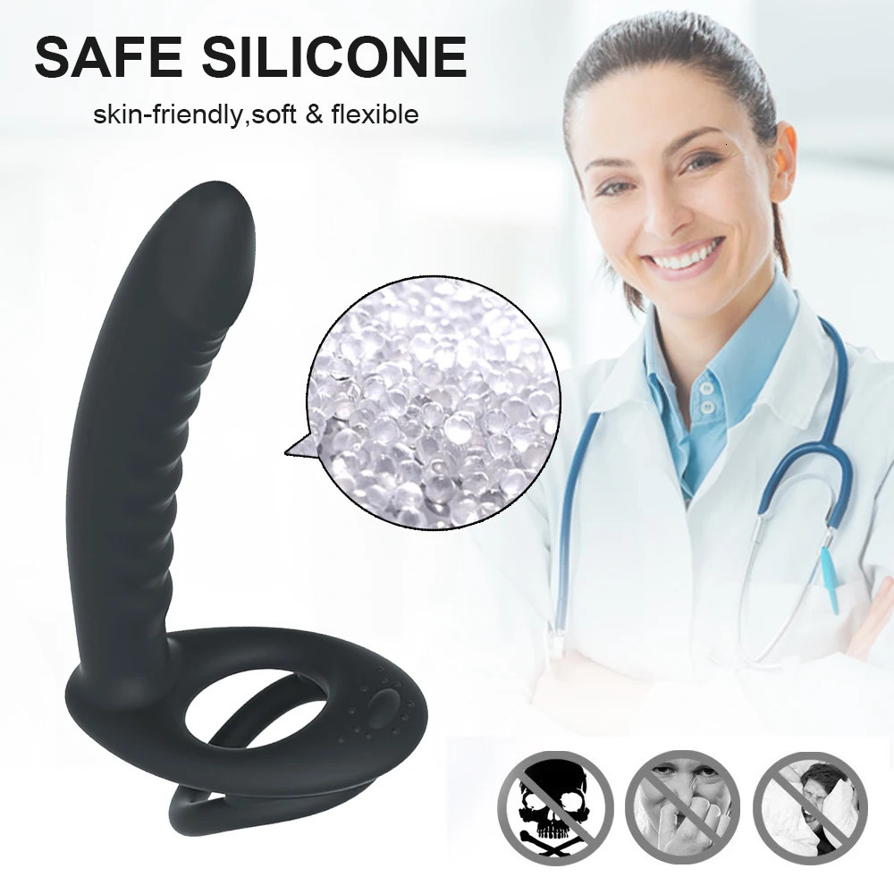 Vibrators Strapon Dildo Vibrator Sex Toys For Woman Couples Anal Pussy Masturbator Erotic Double Penetration Plug Adult 231113