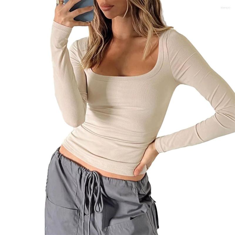Women' T Shirts Women Tops Long Sleeve Square Neck Solid Color Street Casual Party Fall Spring Shirt, Brown
Women' T Shirts Women Tops Long Sleeve Square Neck Solid Color Street Casual Party Fall Spring Shirt, Brown