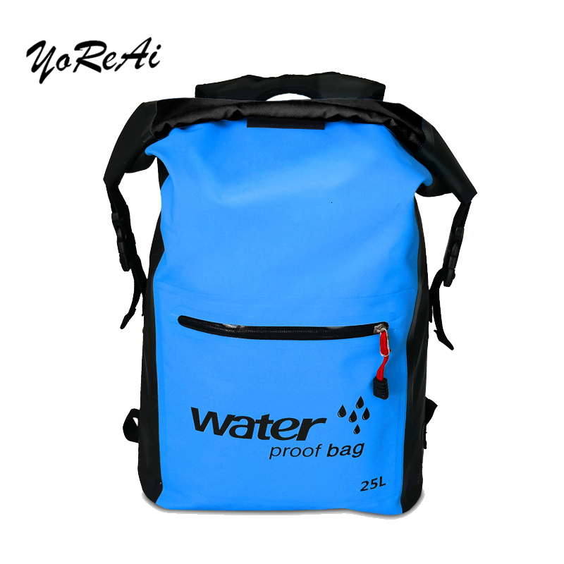 

School Bags 25L Outdoor Dry Waterproof Bag Dry Backpack Sack Bucket Floating Dry Storage Bags For Boating Fishing Rafting Swimming Kayaking 230413, Yellow