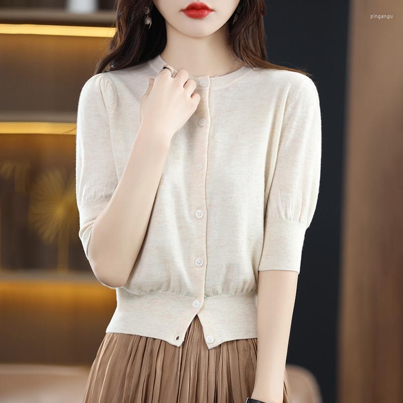 Women's Knits Women's Cardigan Spring/Summer Fine Lmitation Wool Half Sleeve Round Neck Top Thin Knit Sweater Short Loose T-shirt Slim, Haze blue
Women's Knits Women's Cardigan Spring/Summer Fine Lmitation Wool Half Sleeve Round Neck Top Thin Knit Sweater Short Loose T-shirt Slim, Haze blue