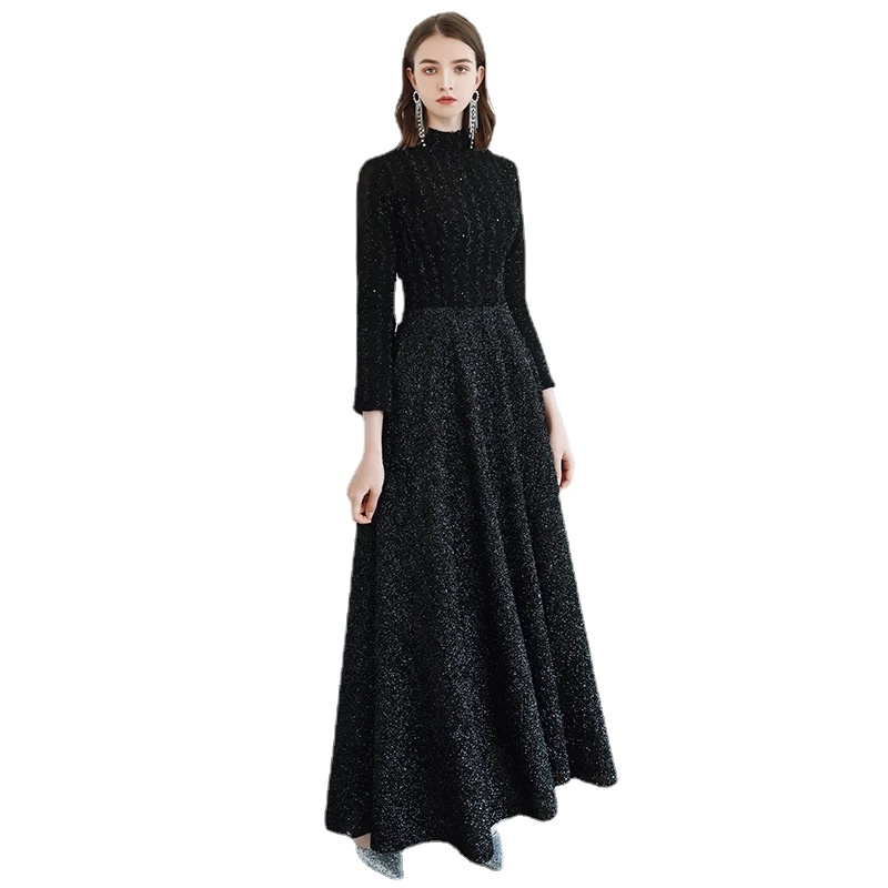 Black Long Sleeves Black High Neck Prom Dresses A-line Evening Party Gowns Custom Made Plus Size Sexy Prom Gown
Black Long Sleeves Black High Neck Prom Dresses A-line Evening Party Gowns Custom Made Plus Size Sexy Prom Gown
