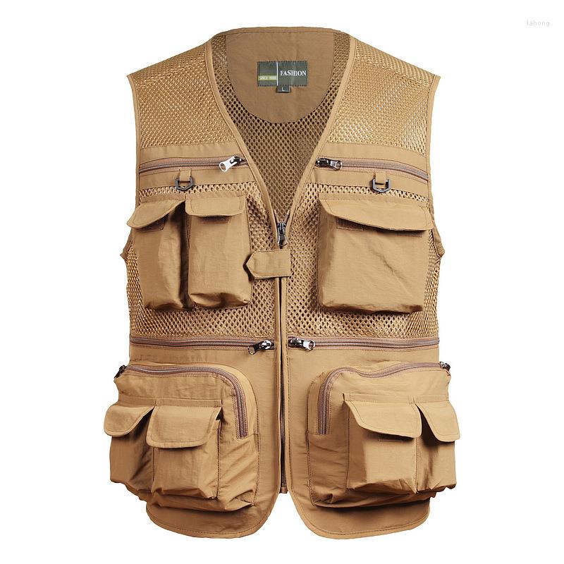 Hunting Jackets Unloading Men's Vest Summer Pographer Waistcoat Tactical Webbed Gear Coat Tool Many Pocket Mesh Work Sleeveless Jacket
Hunting Jackets Unloading Men's Vest Summer Pographer Waistcoat Tactical Webbed Gear Coat Tool Many Pocket Mesh Work Sleeveless Jacket