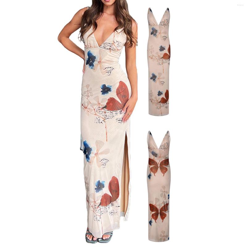 Casual Dresses HEZIOWYUN Women Sexy Retro Sleeveless Deep V Neck Floral Print Backless Party Spring Summer High Split Long, As show
Casual Dresses HEZIOWYUN Women Sexy Retro Sleeveless Deep V Neck Floral Print Backless Party Spring Summer High Split Long, As show