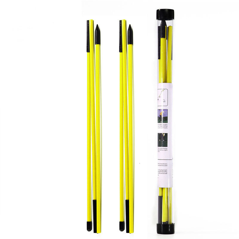 Other Golf Products 2Pcs 48quot; Alignment Stick Putting Training Aid To Improve Skills Ball Position Scores Swing Plane Orange Fiberglass 230413