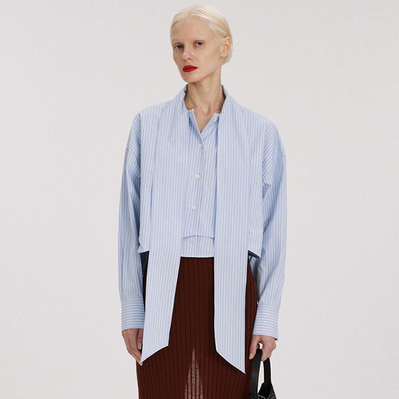 Women' Blouses Blue Striped Shirt Women 2023 Spring And Summer Style Korean Short Loose Ribbon Long-sleeved
Women' Blouses Blue Striped Shirt Women 2023 Spring And Summer Style Korean Short Loose Ribbon Long-sleeved