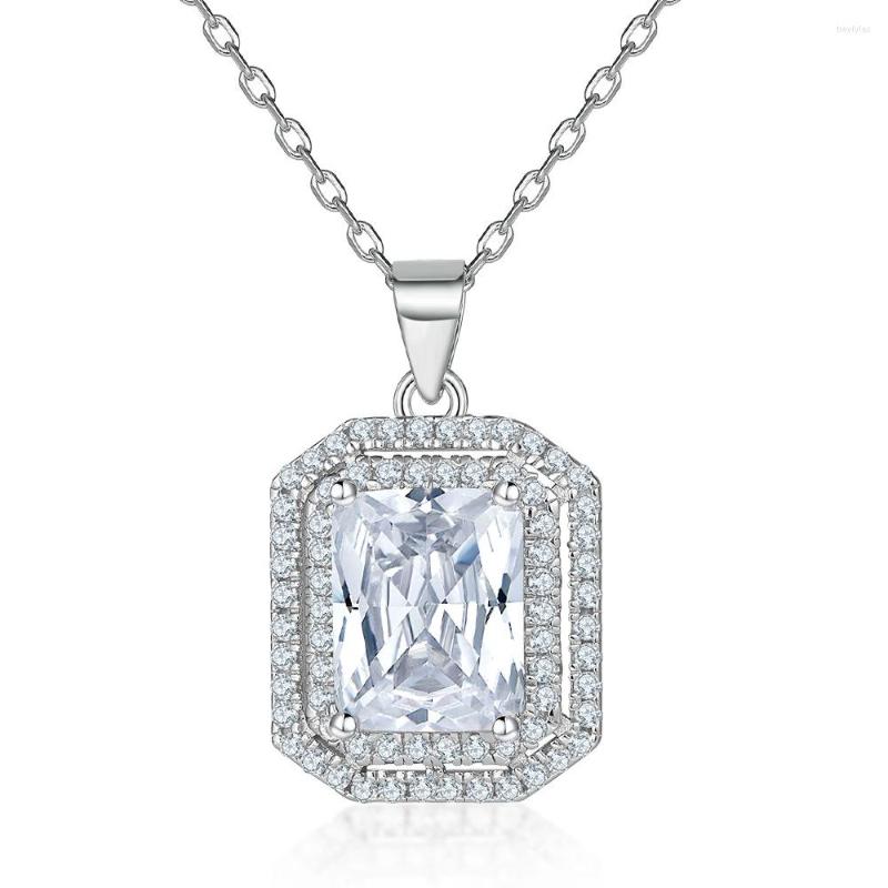Chains Necklace Women's Fashion Chamfered Rectangular Zircon Pendant S925 Sterling Silver Spot
Chains Necklace Women's Fashion Chamfered Rectangular Zircon Pendant S925 Sterling Silver Spot