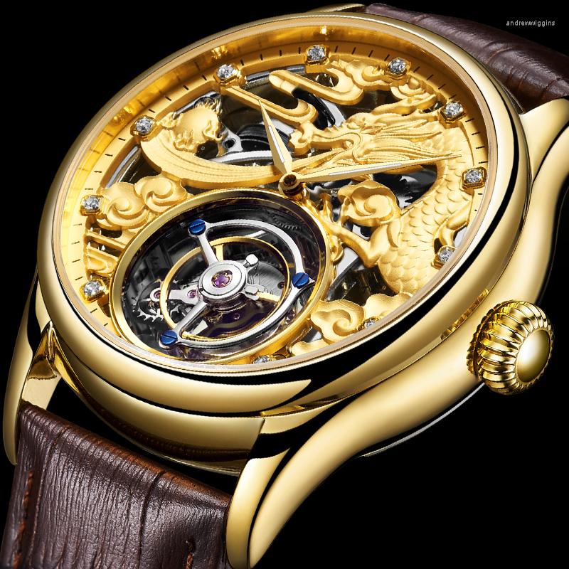 Wristwatches Hand Wind Mechanical Mens Watches Sapphire Watch For Men Tourbillon Skeleton Movement Luxury Casual Waterproof Montre Homme
Wristwatches Hand Wind Mechanical Mens Watches Sapphire Watch For Men Tourbillon Skeleton Movement Luxury Casual Waterproof Montre Homme