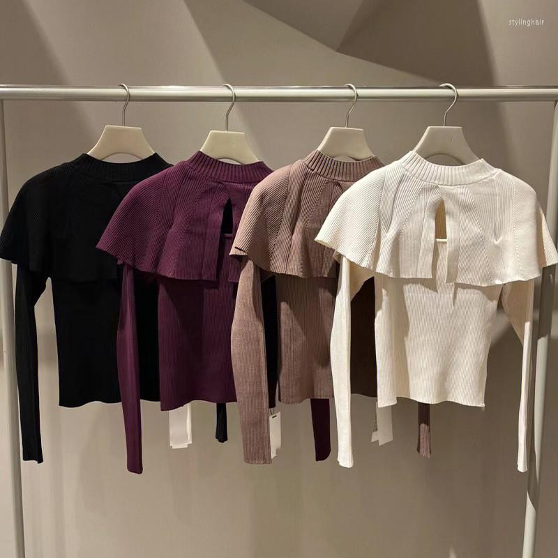Women's Sweaters 2023 Kuzuwata Lapel Ruffled Shawl Patchwork Long Sleeve Slim Pull Femme Autumn Winter 2 Ways JAPAN Sweet Simple Jumpers, Black
Women's Sweaters 2023 Kuzuwata Lapel Ruffled Shawl Patchwork Long Sleeve Slim Pull Femme Autumn Winter 2 Ways JAPAN Sweet Simple Jumpers, Black