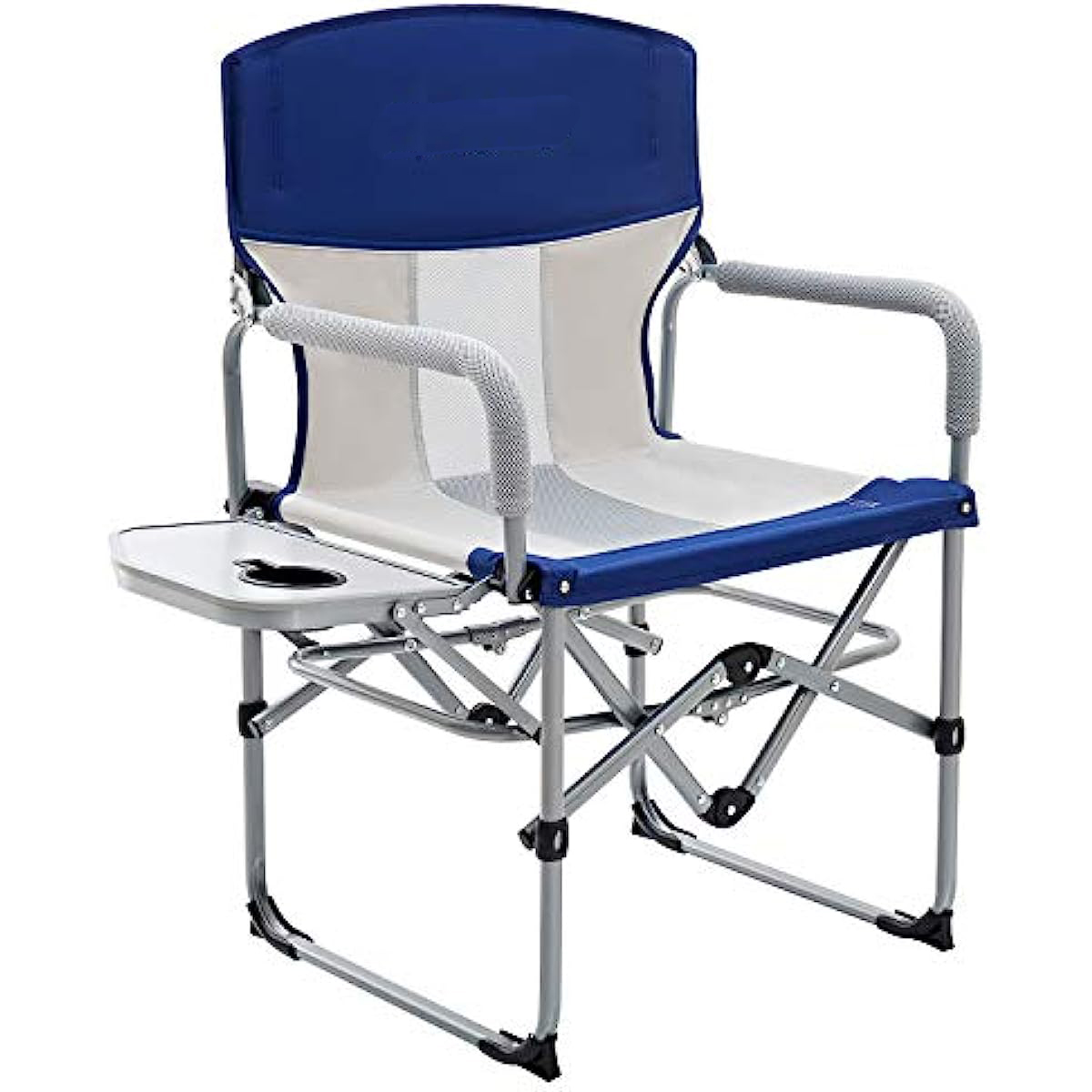Folding Camping Chair Heavy Duty Portable Directors Chairs for Adult with Side Table Mesh Back Compact Style for Outdoor Outside Lawn Sports Fishing