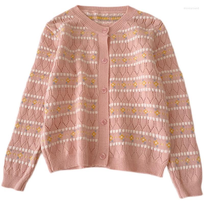 Women's Knits Autumn Korean Style Sweet Jacquard Stripes Contrast Color Loose Long-sleeved Knitted Sweater Women, Pink
Women's Knits Autumn Korean Style Sweet Jacquard Stripes Contrast Color Loose Long-sleeved Knitted Sweater Women, Pink