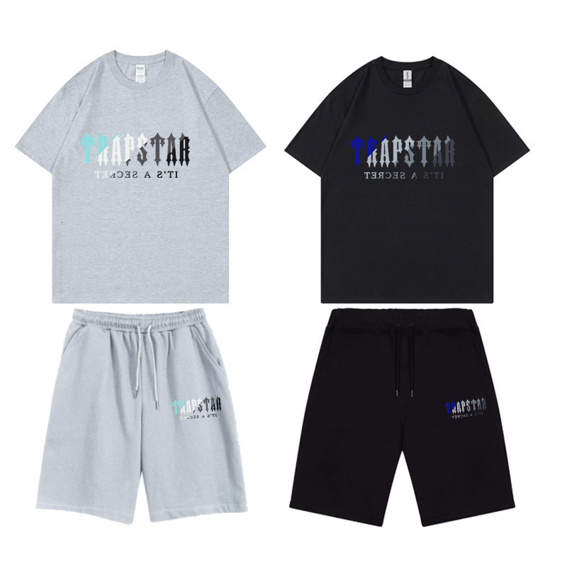 Men' Tracksuits Summer TRAPSTAR Letter Print Short Sleeve Shorts Men Women T Shirts Set Loose Sportwear Suit Tracksuit 2 Piece Clothing 230413, Pink2 
Men' Tracksuits Summer TRAPSTAR Letter Print Short Sleeve Shorts Men Women T Shirts Set Loose Sportwear Suit Tracksuit 2 Piece Clothing 230413, Pink2