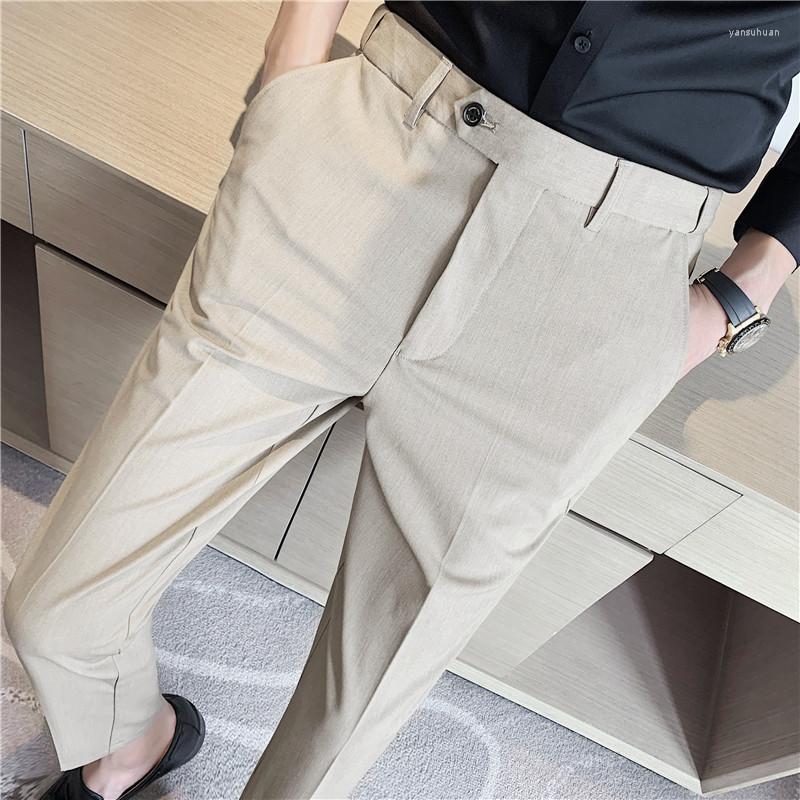 Men's Suits Simple Solid Color Suit Pants Men Summer Slim Casual Business Dress Ankle Length Trousers Social Streetwear Clothing, Dark grey
Men's Suits Simple Solid Color Suit Pants Men Summer Slim Casual Business Dress Ankle Length Trousers Social Streetwear Clothing, Dark grey