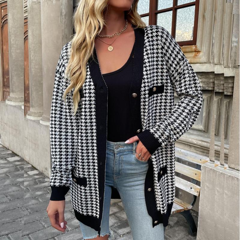 Women's Jackets Ladies Thick Houndstooth Casual Jacket Overcoat Women Autumn Winter Coat Buttons Female Clothes Outwear
Women's Jackets Ladies Thick Houndstooth Casual Jacket Overcoat Women Autumn Winter Coat Buttons Female Clothes Outwear