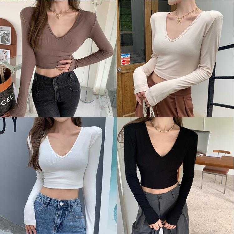 Hong Kong Style Sexy Tee V Neck Stretch Slim Fit Short Inner Padded Shoulder, Coffee
Hong Kong Style Sexy Tee V Neck Stretch Slim Fit Short Inner Padded Shoulder, Coffee